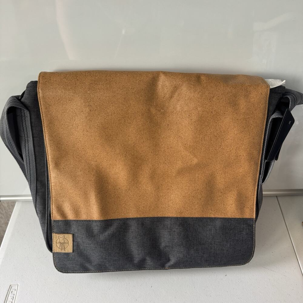 Lassig Messenger Bag Men’s Baby Bag Laptop Size Work Bag Dark Gray Heavy Duty